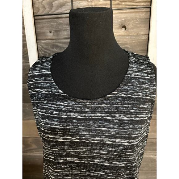 Jones New York black gray white soft pullover tank top women's size P M - Picture 4 of 8